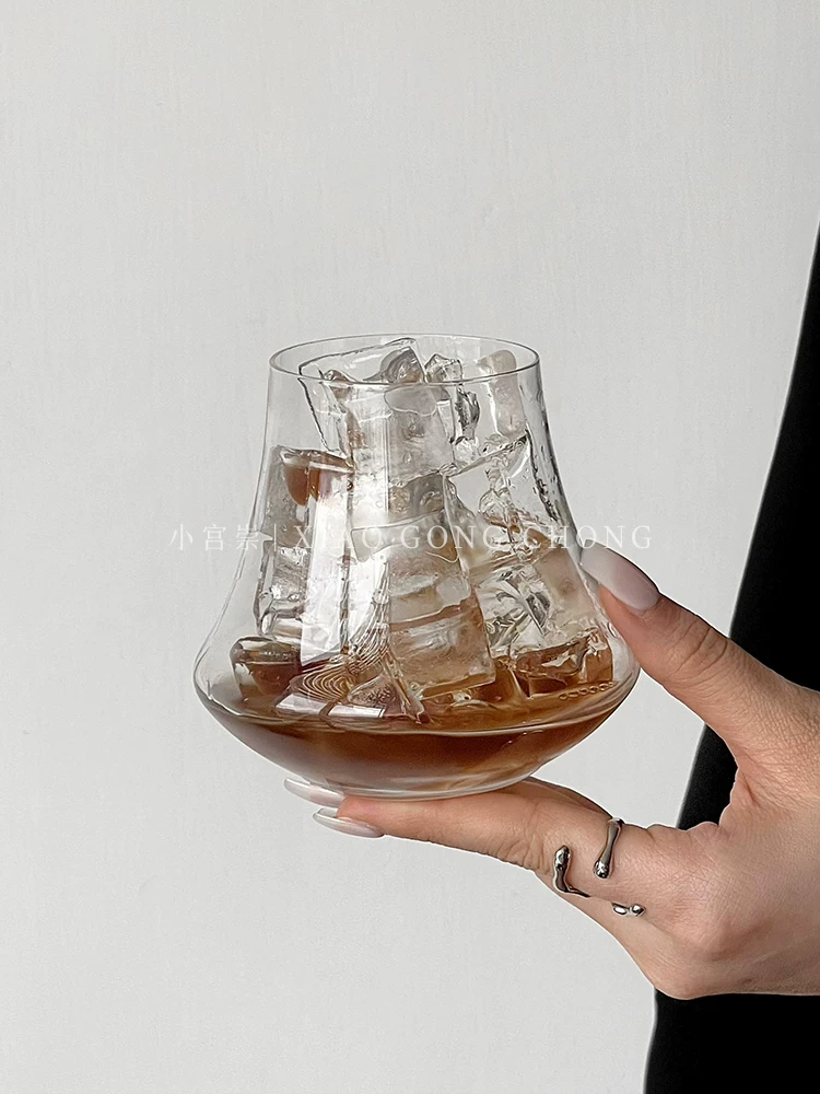 Ly cà phê đá kiểu Mỹ cổ điển, ly thủy tinh đơn giản, ly rượu whisky, ly nước ép, ly đồ uống