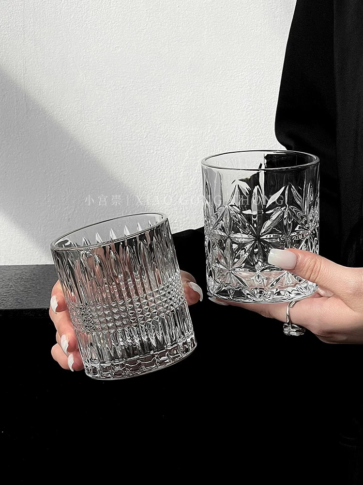 Ly rượu whisky cao cấp, ly rượu pha lê sang trọng nhẹ nhàng, ly bia cao cấp dùng trong gia đình, ly đá viên, ly thủy tinh