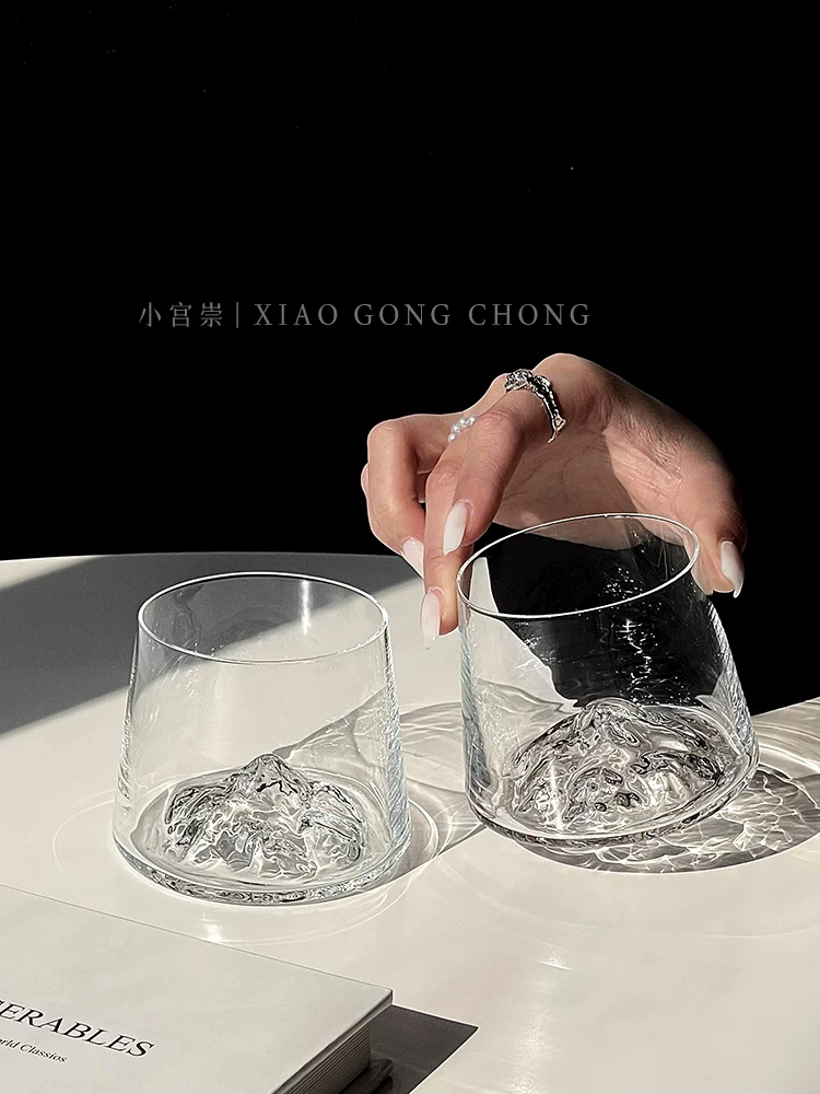 Cốc núi Phú Sĩ, cốc hình tảng băng cổ điển, cốc ngắm núi kiểu Nhật, cốc trà gia dụng, ly rượu whisky, ly rượu.