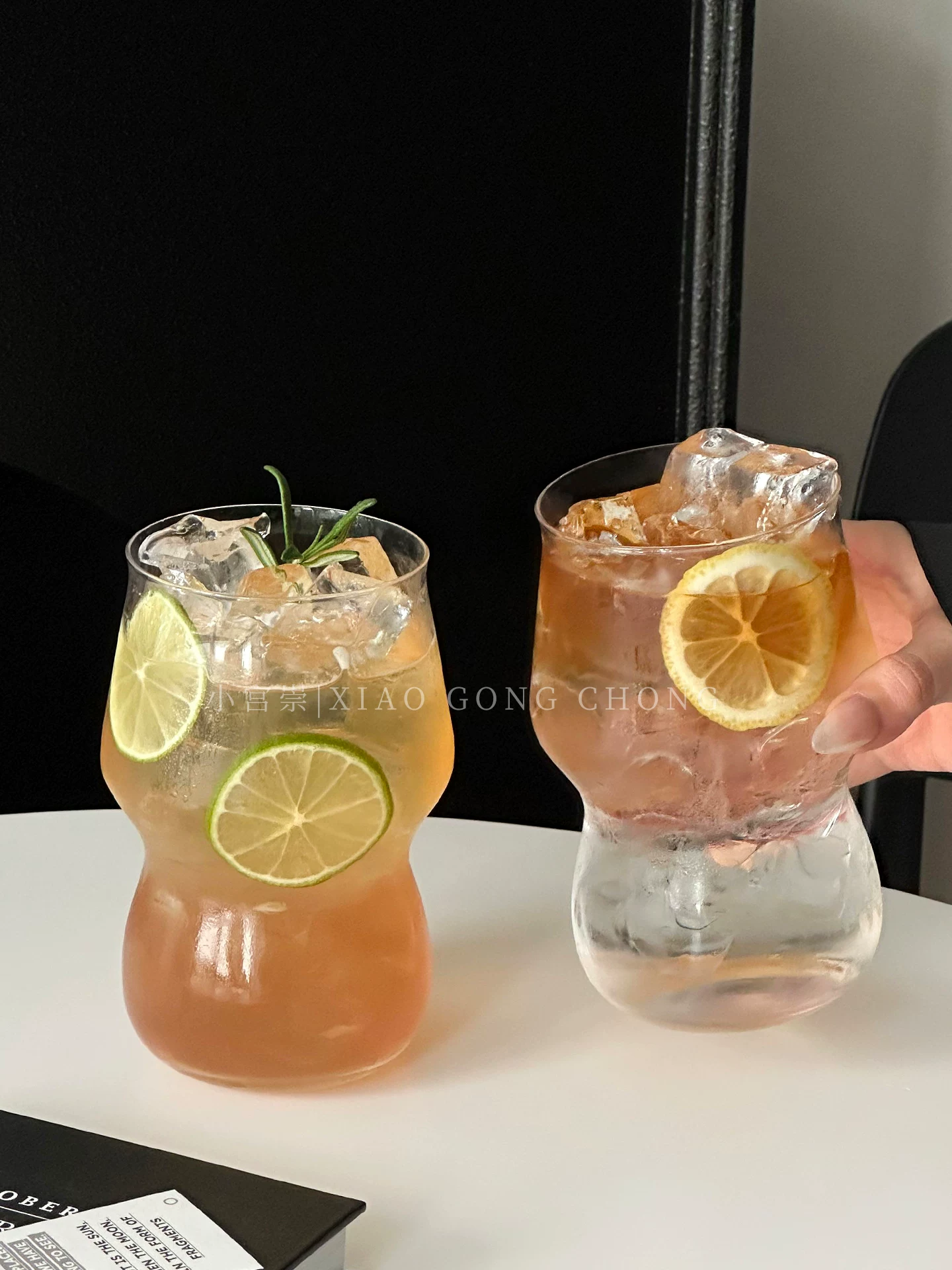 cốc cà phê latte đá kiểu Mỹ dung tích lớn cốc thủy tinh mũm mĩm cốc đựng đồ uống lạnh cốc nước ngọt cốc nước có ga