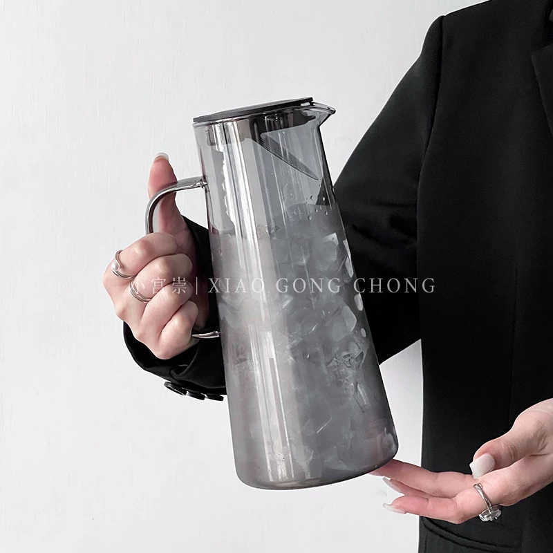 Bình nước lạnh cao cấp, ấm đun nước thủy tinh chịu nhiệt cao, bình pha trà dung tích lớn sang trọng nhẹ nhàng, bình trà trái cây phòng khách gia đình.