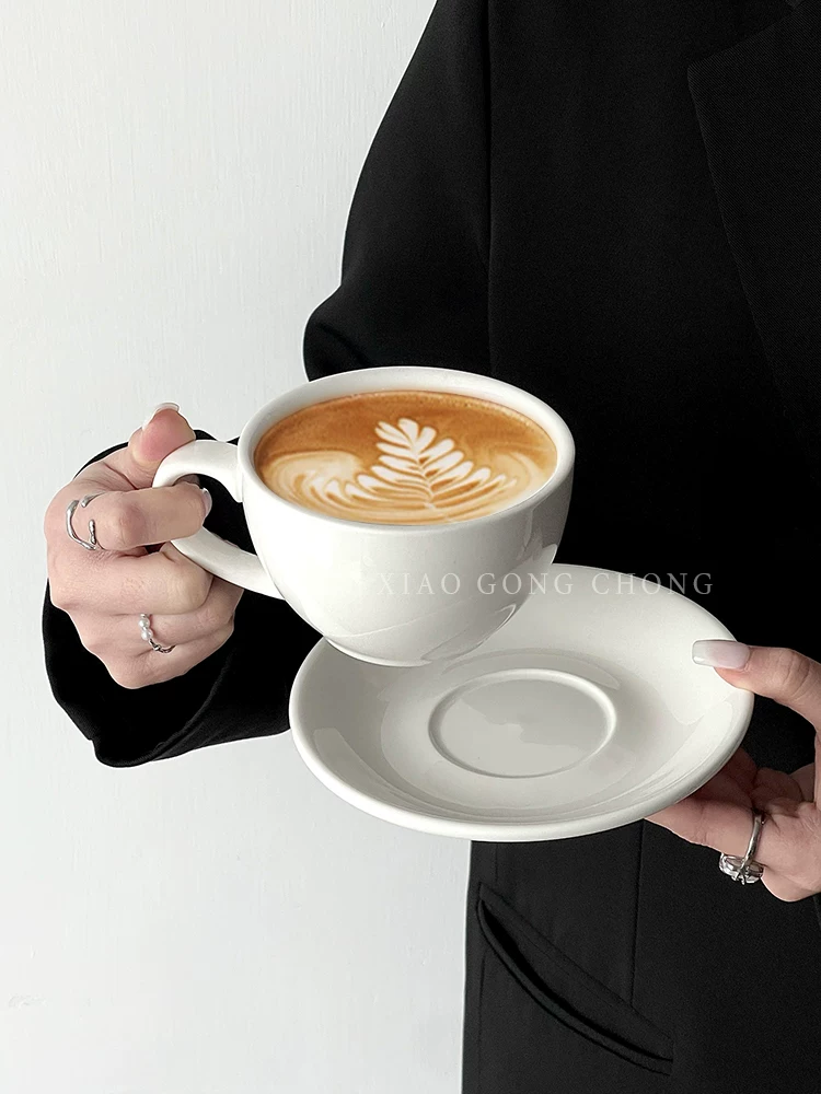 Tách cà phê gốm sứ tối giản, tách cappuccino latte nghệ thuật phong cách Instagram, cốc, tách mocha lạ mắt kèm đĩa, tách latte.