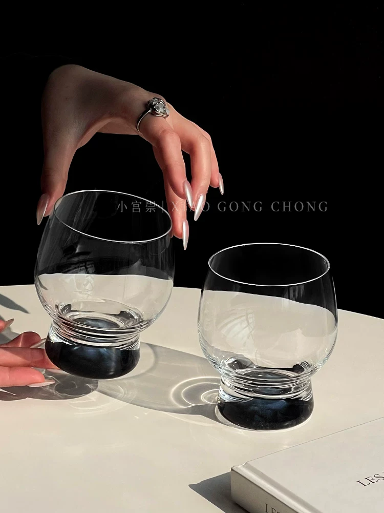 Ly thủy tinh phong cách Nhật Bản, thiết kế độc đáo, hình núi đen, ly cà phê latte, ly nước ép, ly rượu vang, hình núi Phú Sĩ
