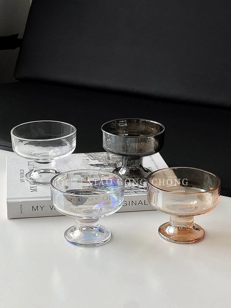 cốc tráng miệng đơn giản cốc thủy tinh cốc cao đựng kem cốc kem bát sữa chua cốc sinh tố cốc kem