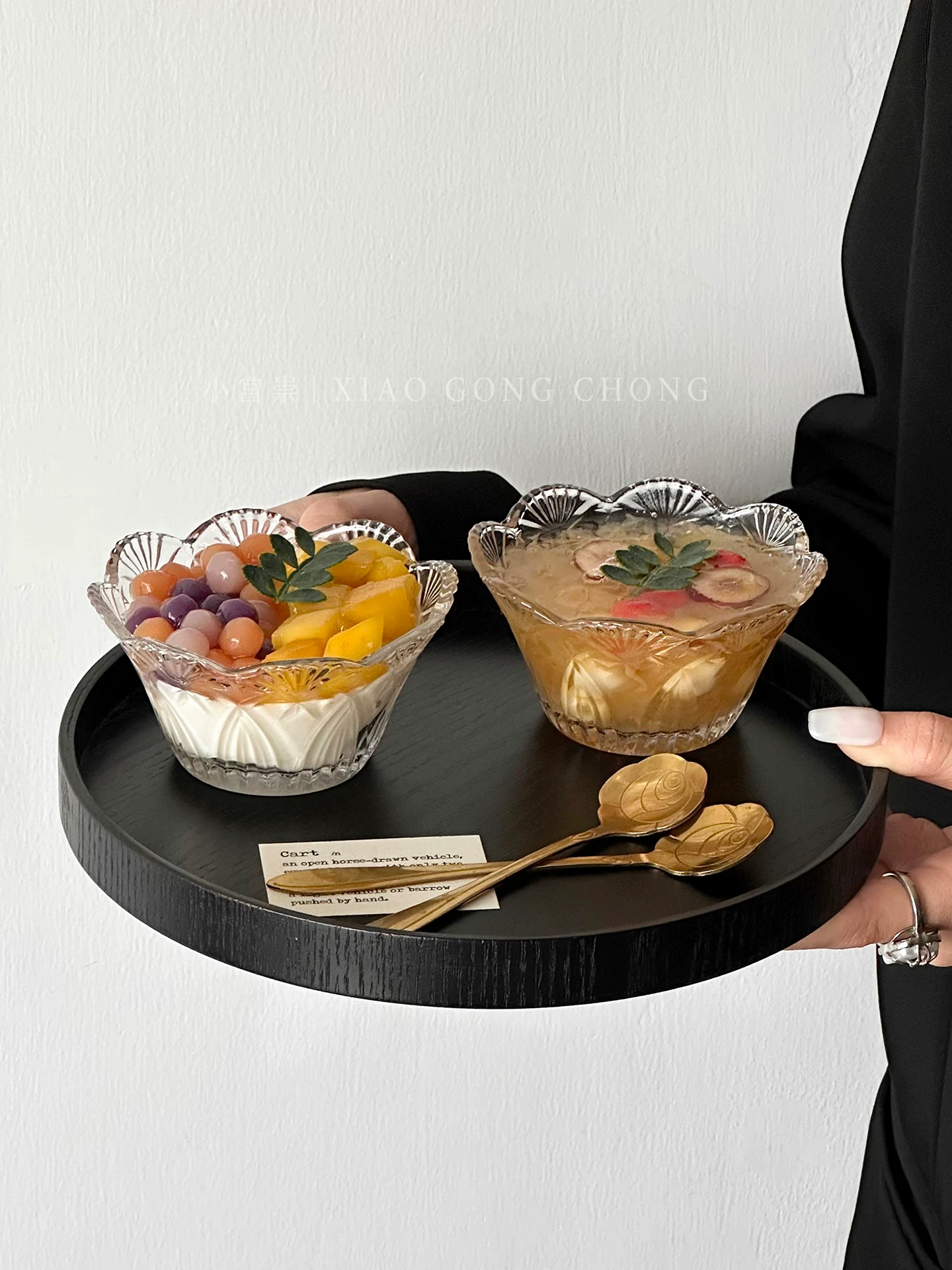 Bát tráng miệng kiểu cánh hoa, bát sữa chua thủy tinh cao cấp, bát nước đường, bát kem, bát ngũ cốc