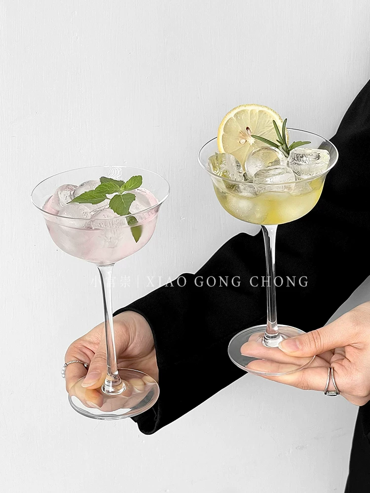 Ly cocktail miệng rộng kiểu Nhật Kimura, ly pha chế martini, ly sâm panh, ly uống rượu cao cấp dùng trong nhà