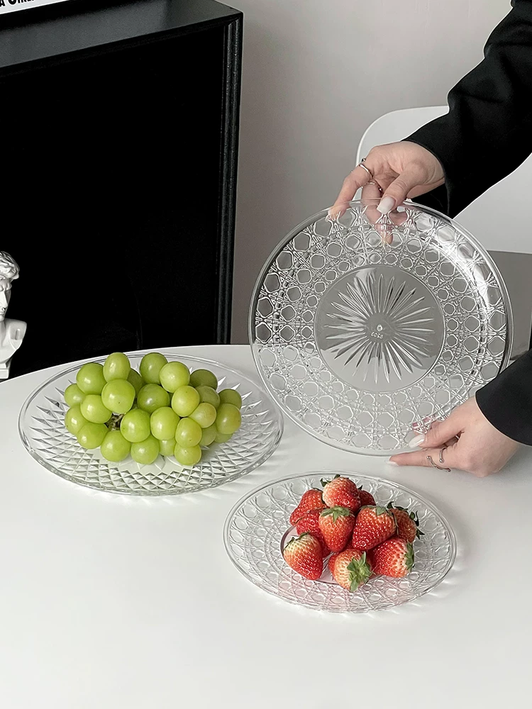 Đĩa trái cây acrylic sáng tạo dùng trong nhà, đĩa đựng kẹo và đồ ăn nhẹ cao kiểu châu Âu, đĩa đựng đồ ăn nhẹ quầy bar, đĩa đựng hoa quả khô.