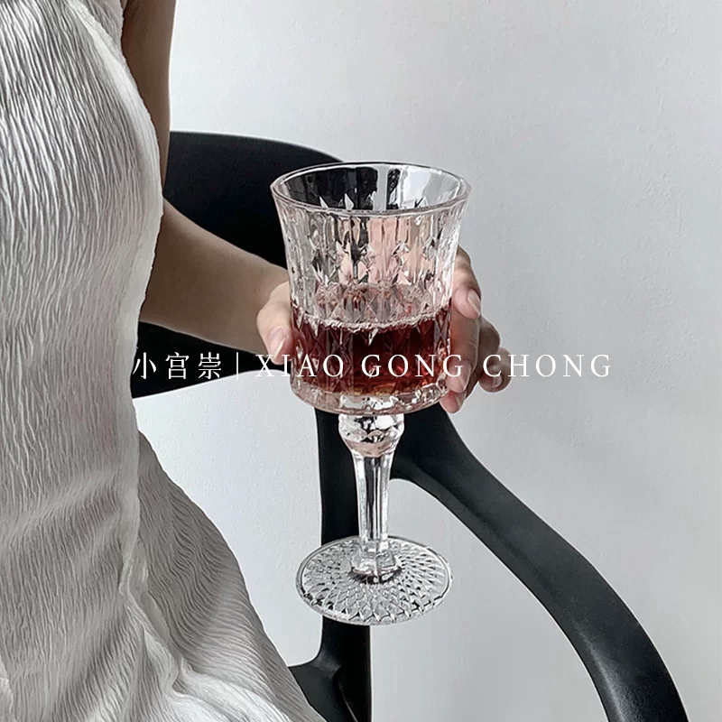 Ly rượu kiểu cổ điển, ly thủy tinh cao cấp, ly sâm panh, ly rượu vang đỏ, ly kiểu Pháp.