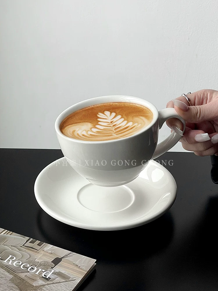 Tách cà phê gốm sứ tối giản, tách cappuccino latte nghệ thuật phong cách Instagram, cốc, tách mocha lạ mắt kèm đĩa, tách latte.