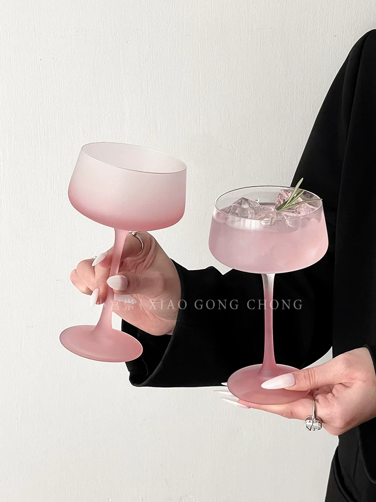 Ly cocktail đặc biệt dành cho nữ, thiết kế độc đáo màu hồng, ly cocktail cao cấp, ly rượu, ly rượu trái cây.