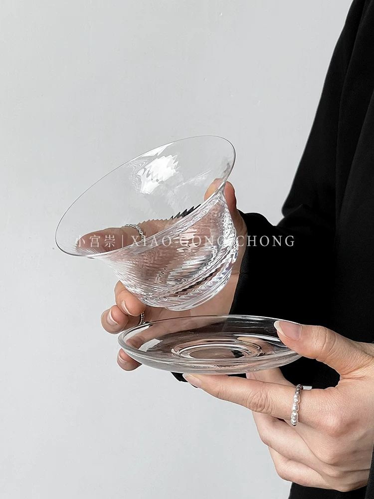 Bộ ly trà Kung Fu phong cách Trung Hoa, ly cocktail kiểu Trung Hoa, tách trà Trung Hoa, ly thủy tinh, tách cà phê cổ điển và đĩa lót, ly khúc côn cầu cổ điển
