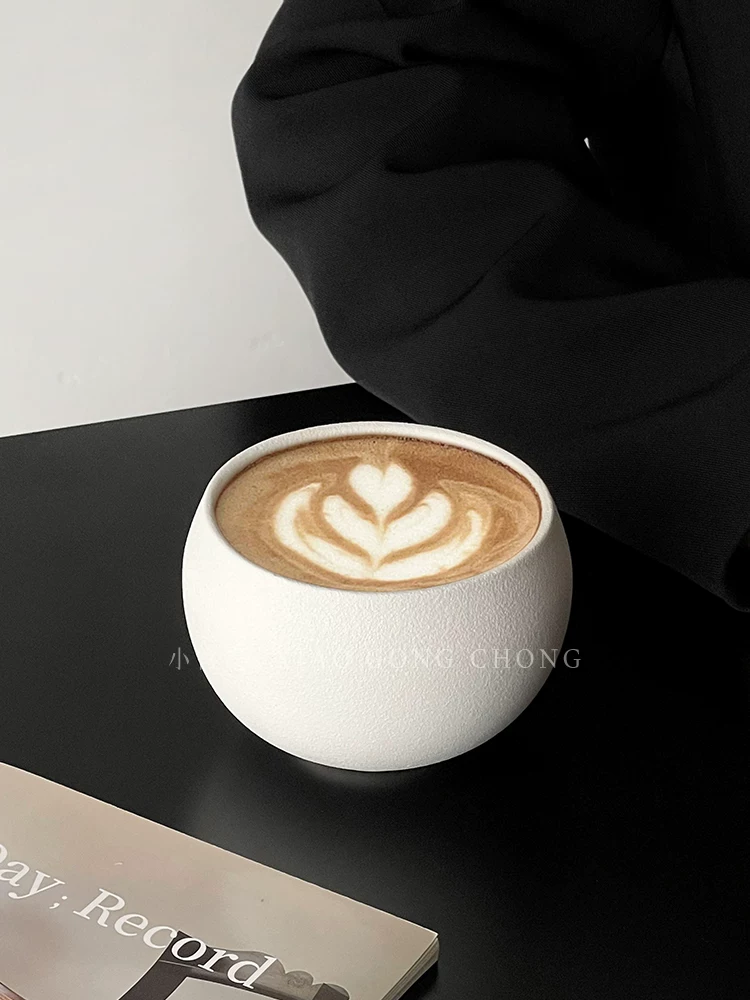 Ly sứ họa tiết đá mờ trắng cổ điển, ly trứng, ly cà phê latte, ly trà chiều, ly cappuccino, ly latte art