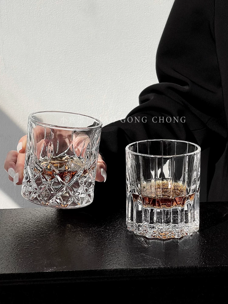 Ly rượu whisky cao cấp kiểu châu Âu dùng trong gia đình, ly rượu pha lê cổ điển, ly bia, ly rượu mạnh, ly khúc côn cầu trên băng