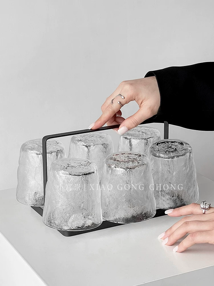 Ly thủy tinh Glacier dùng trong nhà, bộ ly gia đình cao cấp, ly nước ép, ly trà, ly rượu vang đỏ