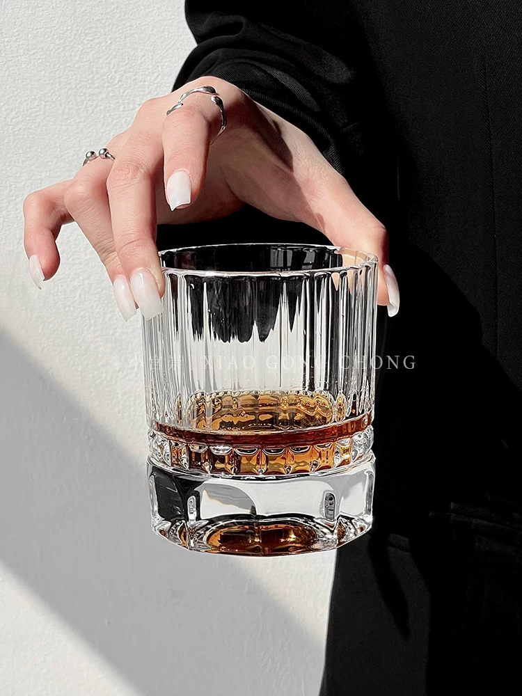 Ly rượu vang cao cấp phong cách cổ điển, ly rượu whisky phong cách Ins, ly pha lê, ly bia, ly đá viên