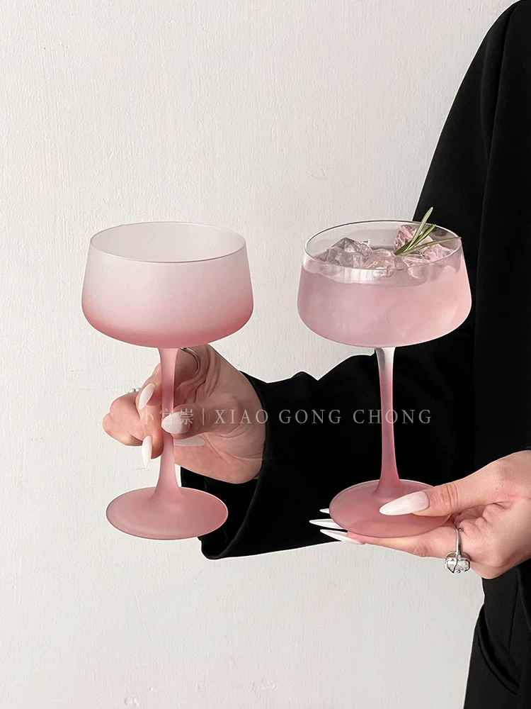 Ly cocktail đặc biệt dành cho nữ, thiết kế độc đáo màu hồng, ly cocktail cao cấp, ly rượu, ly rượu trái cây.