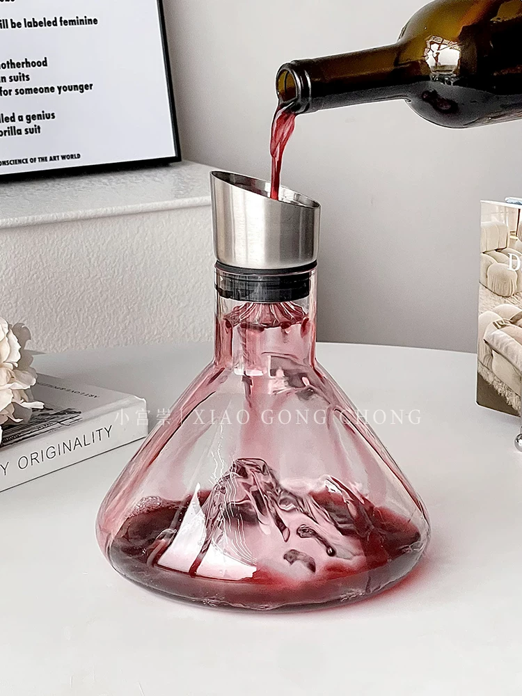 Bình rót rượu Iceberg, dụng cụ rót rượu kiểu thác nước bằng thủy tinh dùng tại nhà, bình rót rượu cao cấp