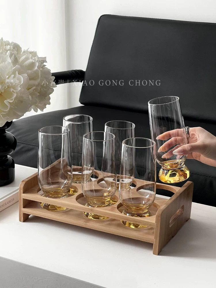Ly bia pha lê cao cấp, bộ ly bia lúa mạch thủ công cao cấp Jinshan, cốc uống nước lạnh, cốc nước ép