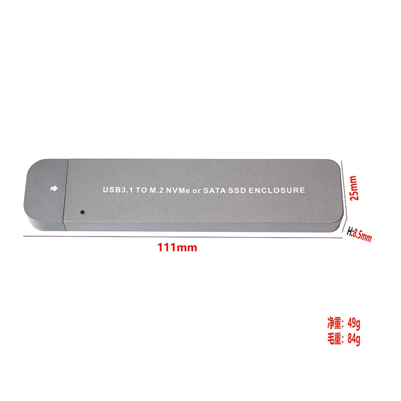 Vỏ ổ cứng NGFF M.2 giao thức kép USB3.1 sang NVME, vỏ ổ cứng SATA, vỏ ổ cứng Typc-A