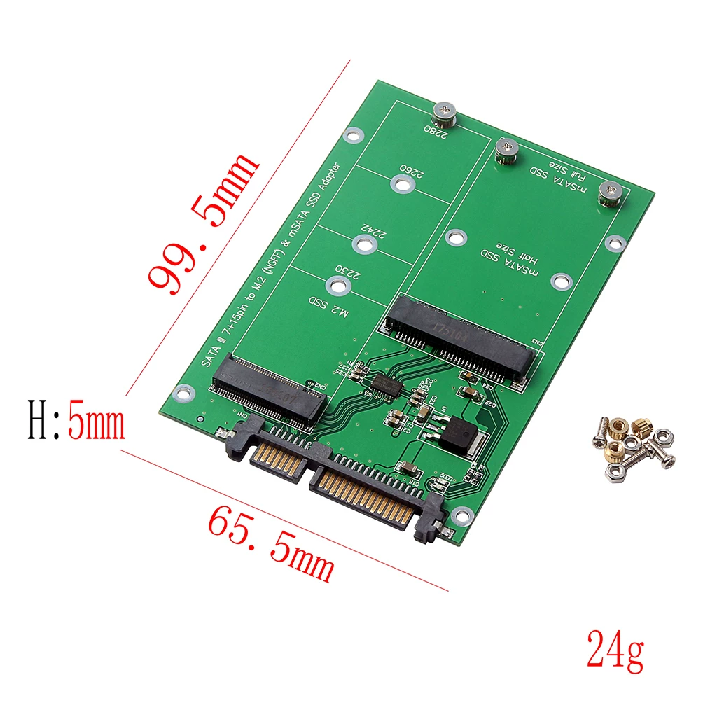 Miễn phí vận chuyển trên toàn quốc M.2 SSD MSATA SSD sang SATA3 laptop MSATA ổ cứng thể rắn adapter card