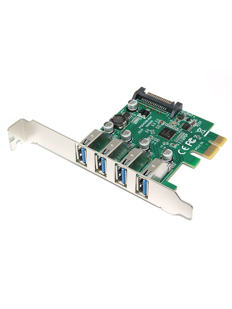 Thẻ mở rộng PCI-E sang USB3.0 Thẻ chuyển đổi PCIe 4 cổng USB3.0 Thẻ USB3.0 có giá đỡ nhỏ 2U nec