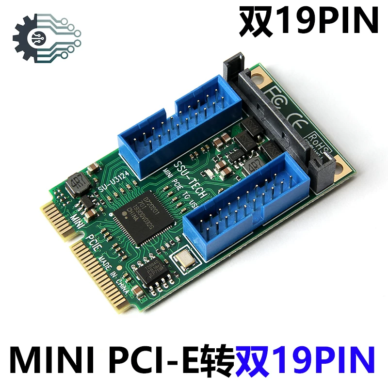 Thẻ mở rộng phía trước MINI PCI-E sang USB3.0 Thẻ mở rộng minipci-e sang 19/20PIN USB3.0