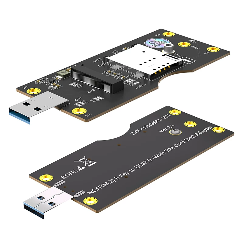 Mô-đun M.2 Key B sang SIM với USB3.0, mô-đun 3G/4G/5G sang USB với thẻ chuyển đổi khe cắm thẻ SIM