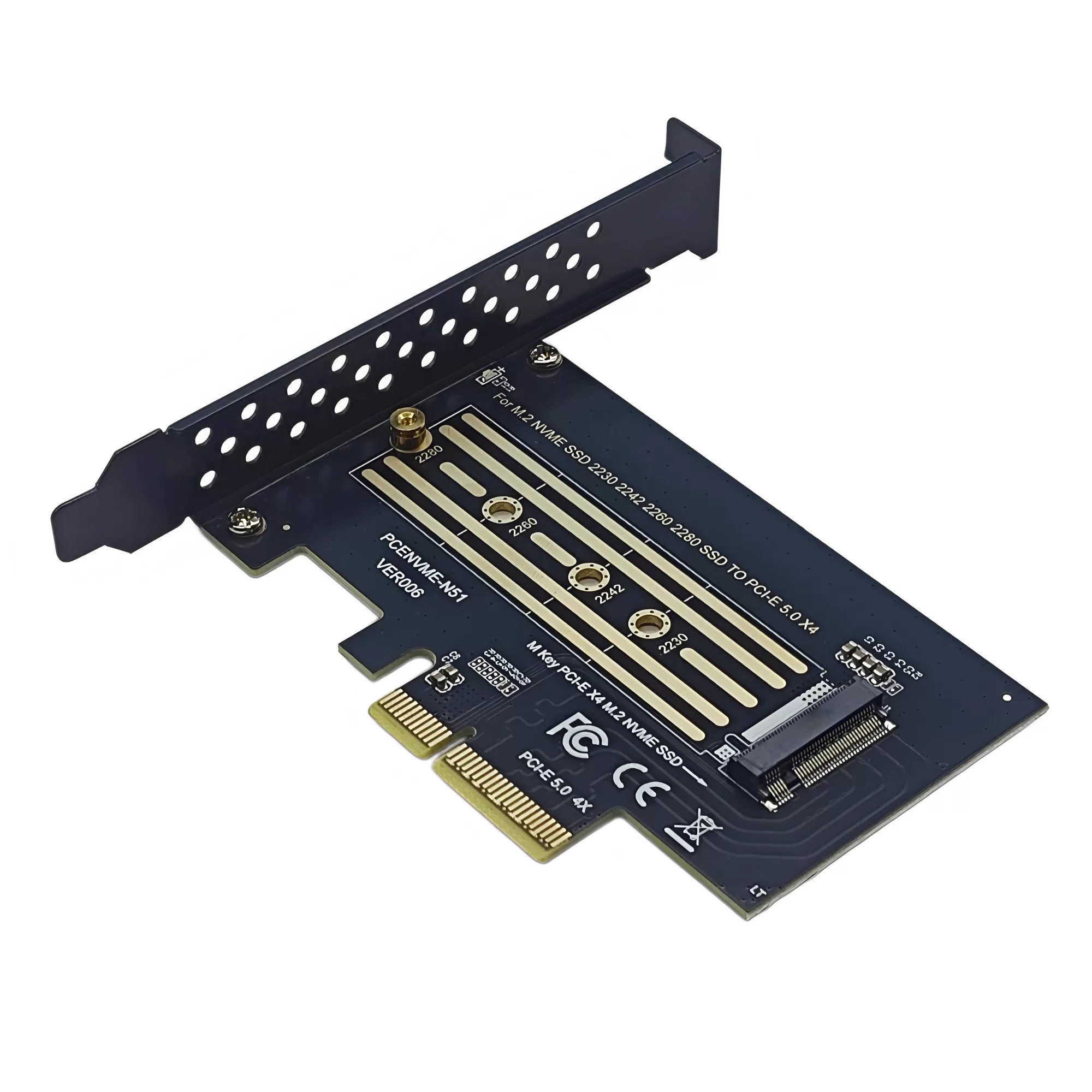Thẻ mở rộng tốc độ cao M.2 NVME sang PCI-E5.0X4 Thẻ chuyển đổi NVME Thẻ chuyển đổi SSD M KEY Optane
