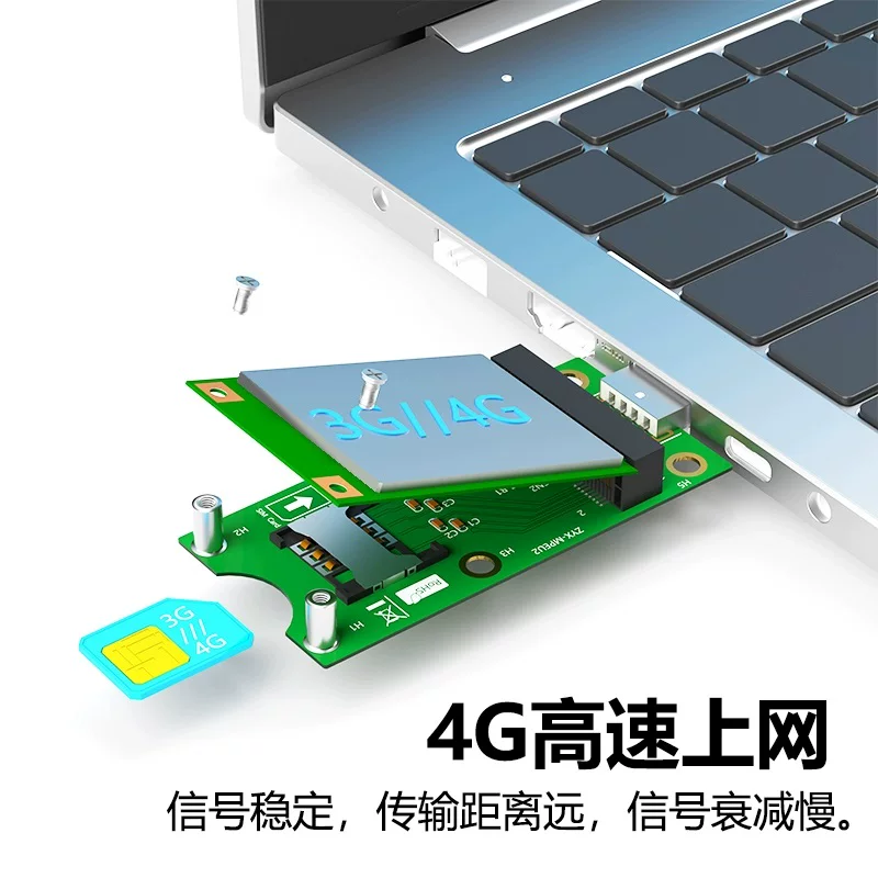 Mini PCI-E sang USB (có khe cắm thẻ SIM) Thẻ chuyển đổi thử nghiệm WWAN Mặt trước của bảng phát triển mô-đun 3G/4G