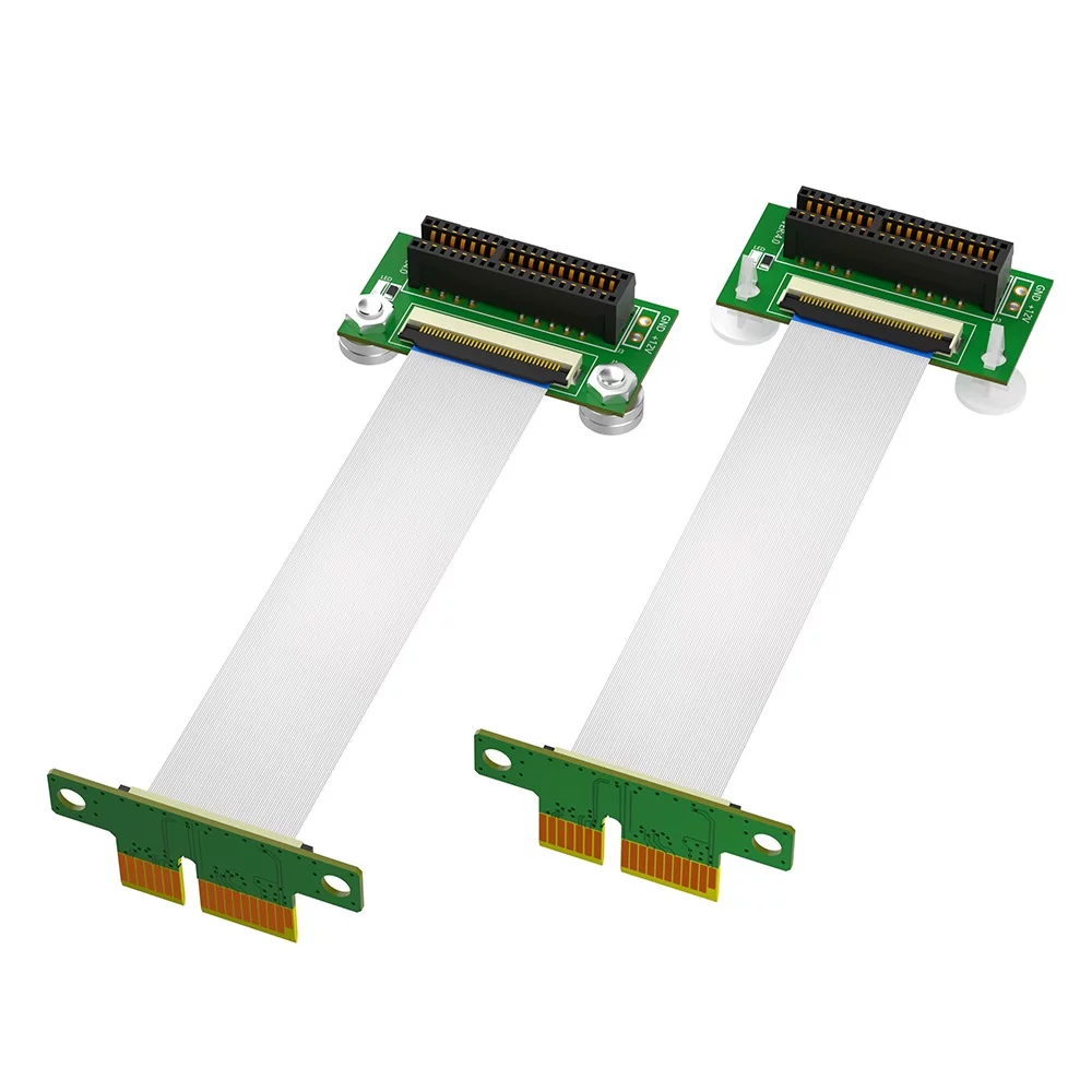 Cáp nối dài PCI-E3.0 kép 90 độ 36P PCI-E X1 được nâng cấp Cáp nối dài 1X có dây kết nối miếng đệm chân