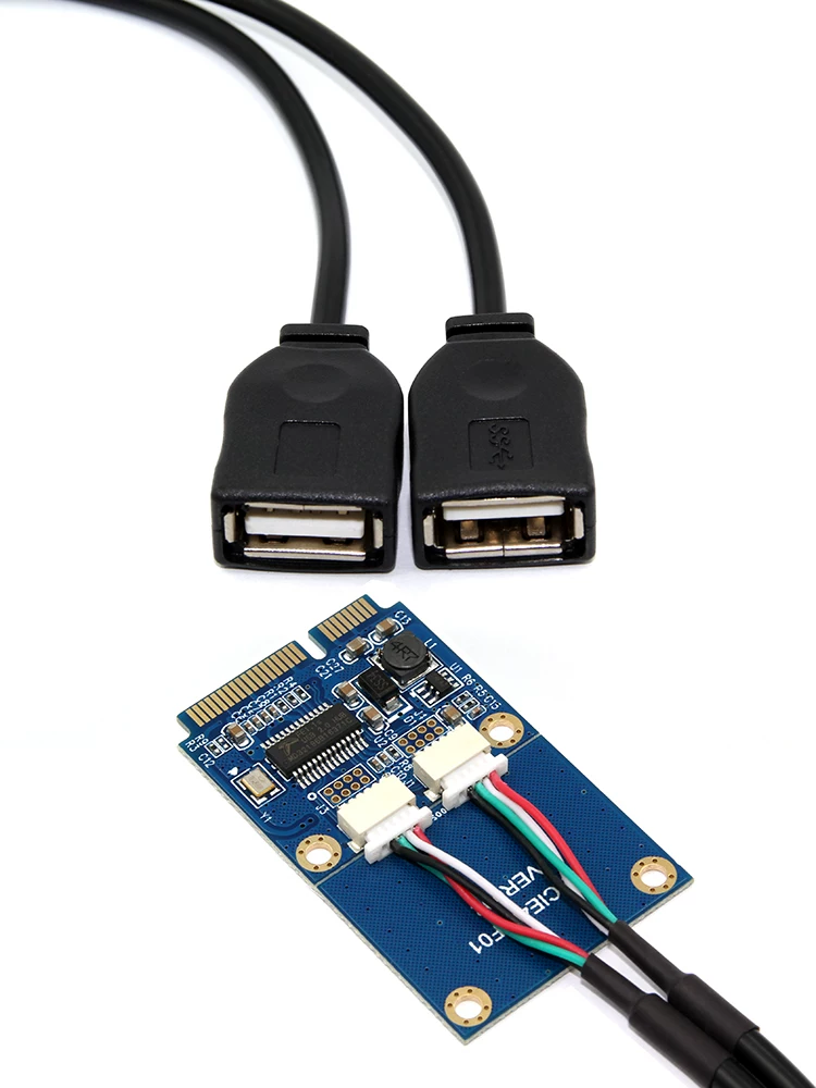 Card chuyển đổi mini pci-e sang usb cho máy tính xách tay, card mở rộng mini pcie, giao diện usb2.0, card mở rộng