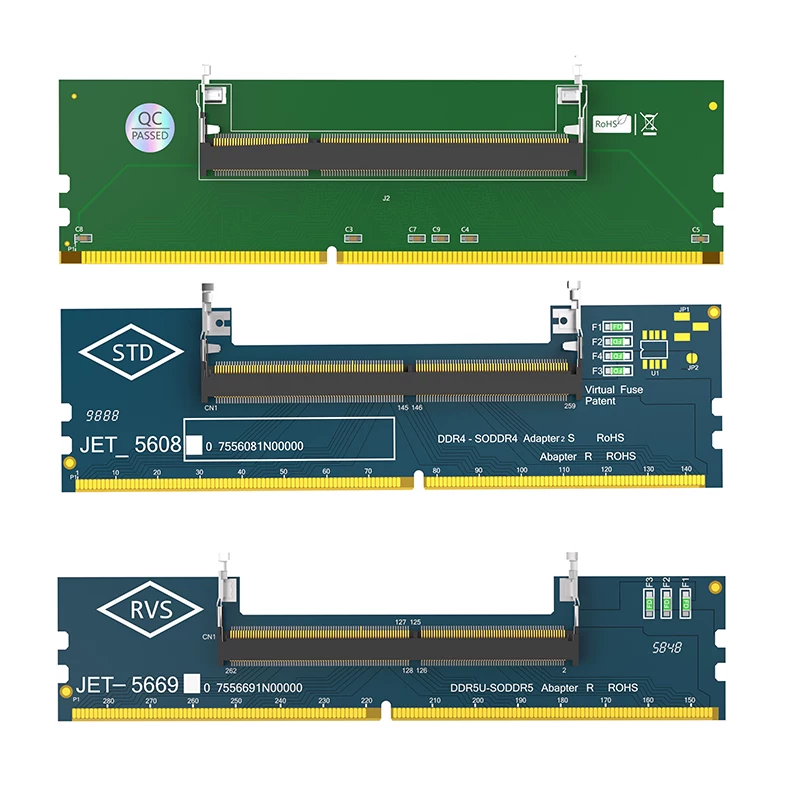 Bộ nhớ máy tính xách tay DDR3 DDR4 DDR5 sang bộ chuyển đổi máy tính để bàn bộ kiểm tra bộ nhớ 1.5V thẻ bảo vệ máy tính xách tay