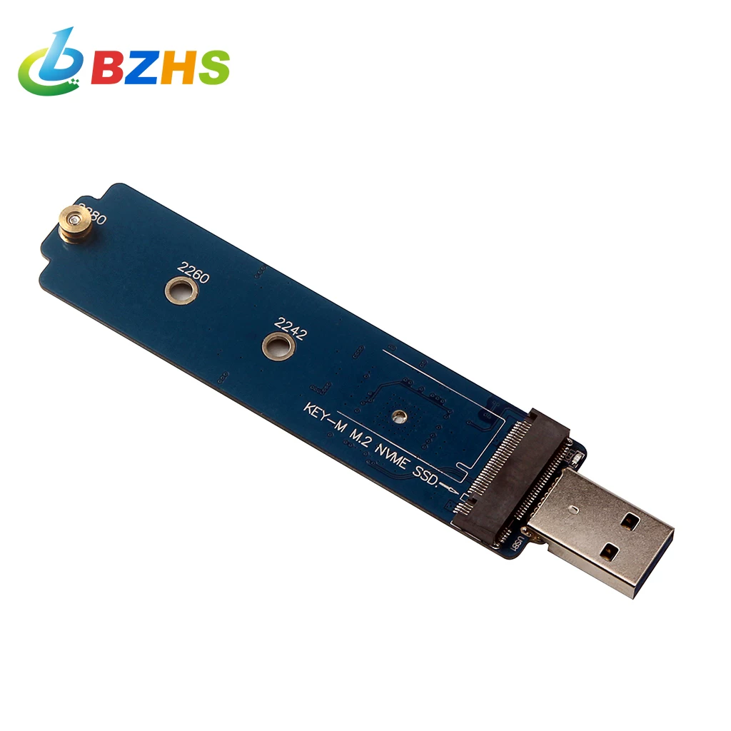 Vỏ ổ cứng di động M.2 NVME sang USB3.0 M2 SSD Giao diện PCI-E SSD chuyển đổi trạng thái rắn sang USB3.0