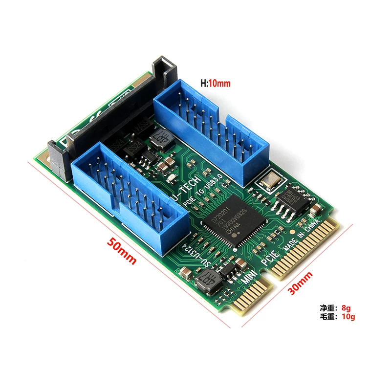 Thẻ mở rộng phía trước MINI PCI-E sang USB3.0 Thẻ mở rộng minipci-e sang 19/20PIN USB3.0