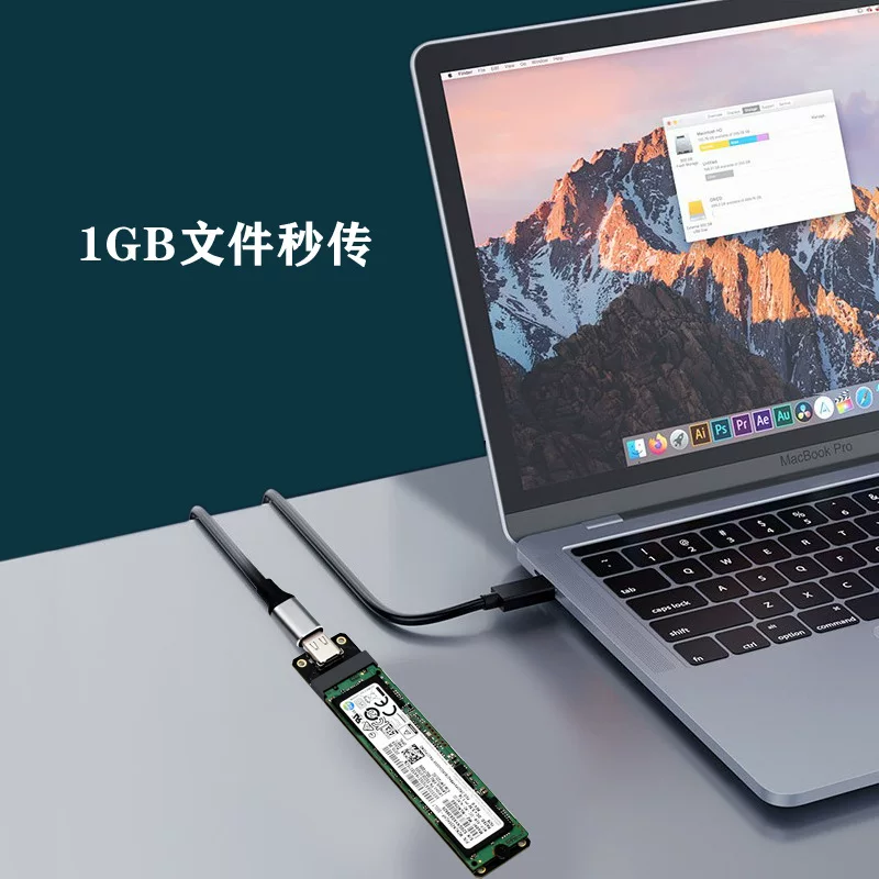 JMS580 bảng chuyển đổi NGFF m.2 giao thức SATA thẻ mở rộng ổ cứng SSD sang USB3.1TYPE-C 5G