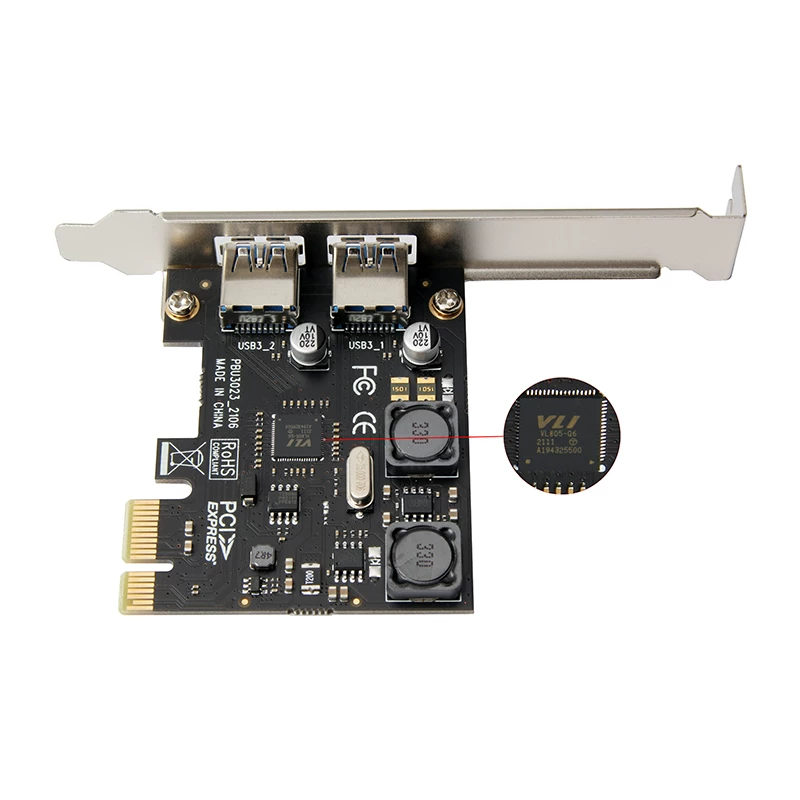 Thẻ mở rộng USB3.0 giao diện PCI-E dành cho máy tính để bàn sang thẻ mở rộng tốc độ cao 0.15kg cổng USB thế hệ thứ ba chip VIA
