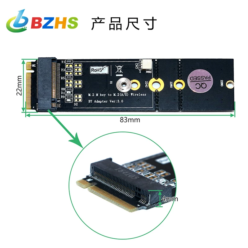 Thẻ chuyển đổi NGFF(M.2) Key A sang M.2 Key M Thẻ chuyển đổi NGFF(M.2) Key M sang Key A