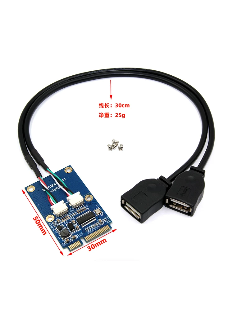 Card chuyển đổi mini pci-e sang usb cho máy tính xách tay, card mở rộng mini pcie, giao diện usb2.0, card mở rộng
