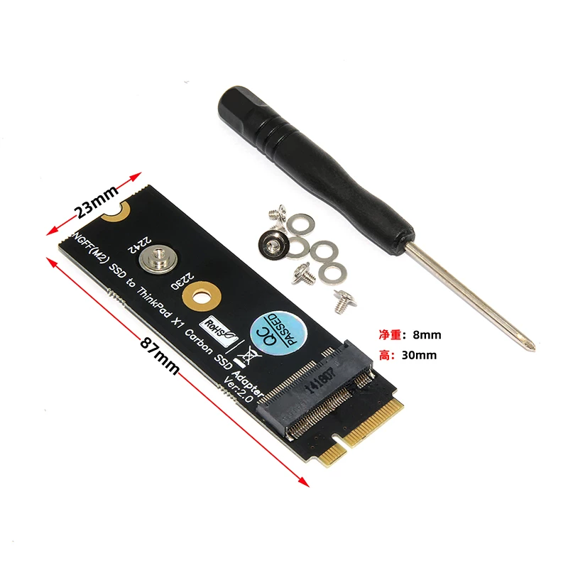 Thích hợp cho ổ cứng M.2 NGFF 2242 với ổ cứng thể rắn SSD Lenovo X1 2013 2012 6-20PIN