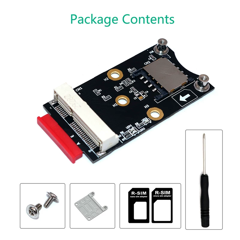 NGFF M.2 A/E key sang bộ chuyển đổi mô-đun WIFI Mini PCI-EB 3G 4G có ngăn đựng thẻ SIM