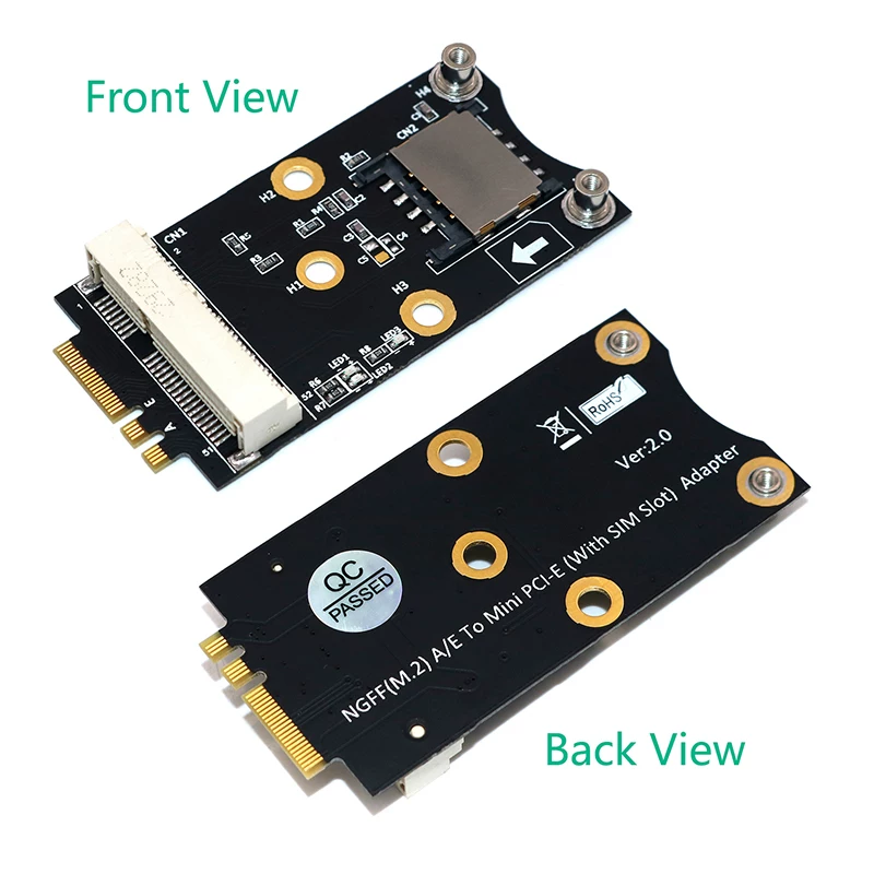 NGFF M.2 A/E key sang bộ chuyển đổi mô-đun WIFI Mini PCI-EB 3G 4G có ngăn đựng thẻ SIM