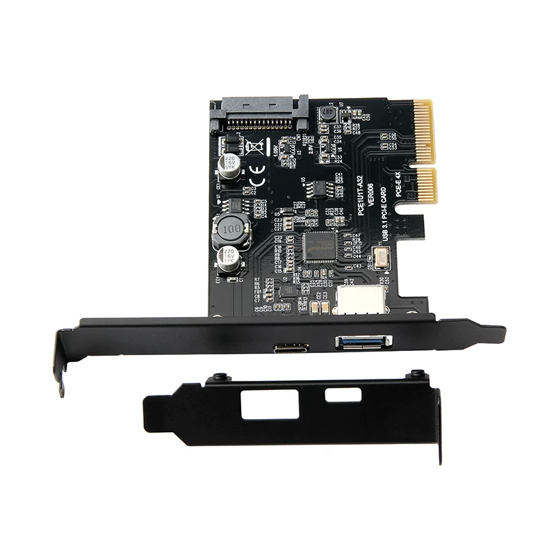 Thẻ mở rộng PCI-E sang USB3.1 Đầu cắm đảo chiều Type-C Bộ chuyển đổi ASMedia ASM3142 10Gbps