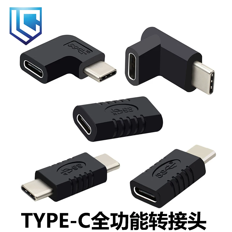 Bộ chuyển đổi đầu nối USB-C đực sang cái dạng khuỷu tay, góc nghiêng 90 độ, cáp nối dài dữ liệu USB-C đực sang cái