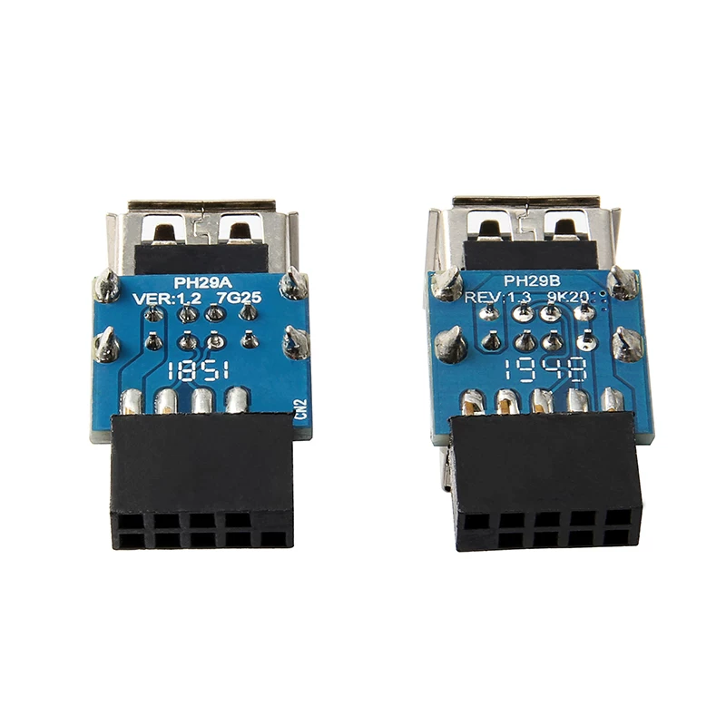 Bo mạch chủ máy tính để bàn mở rộng USB2.0 9Pin/10Pin cắm 9 chân sang ổ cắm USB2.0 kép cái Bluetooth dongle