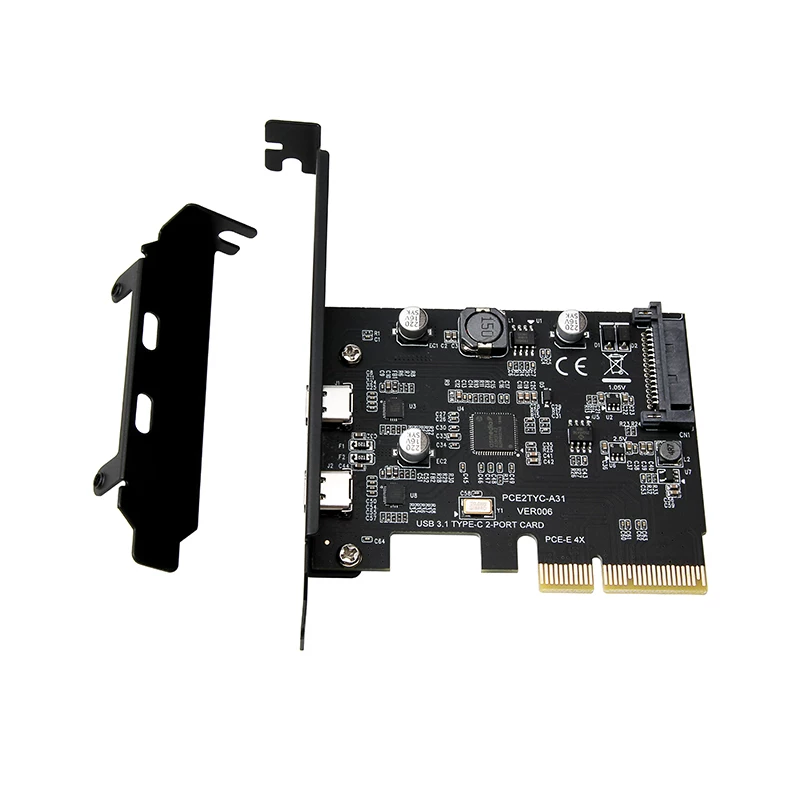 Thẻ mở rộng PCI-E sang USB3.1 đầu cắm kép Type-C có thể đảo ngược Bộ chuyển đổi ASMedia ASM3142 10Gbps