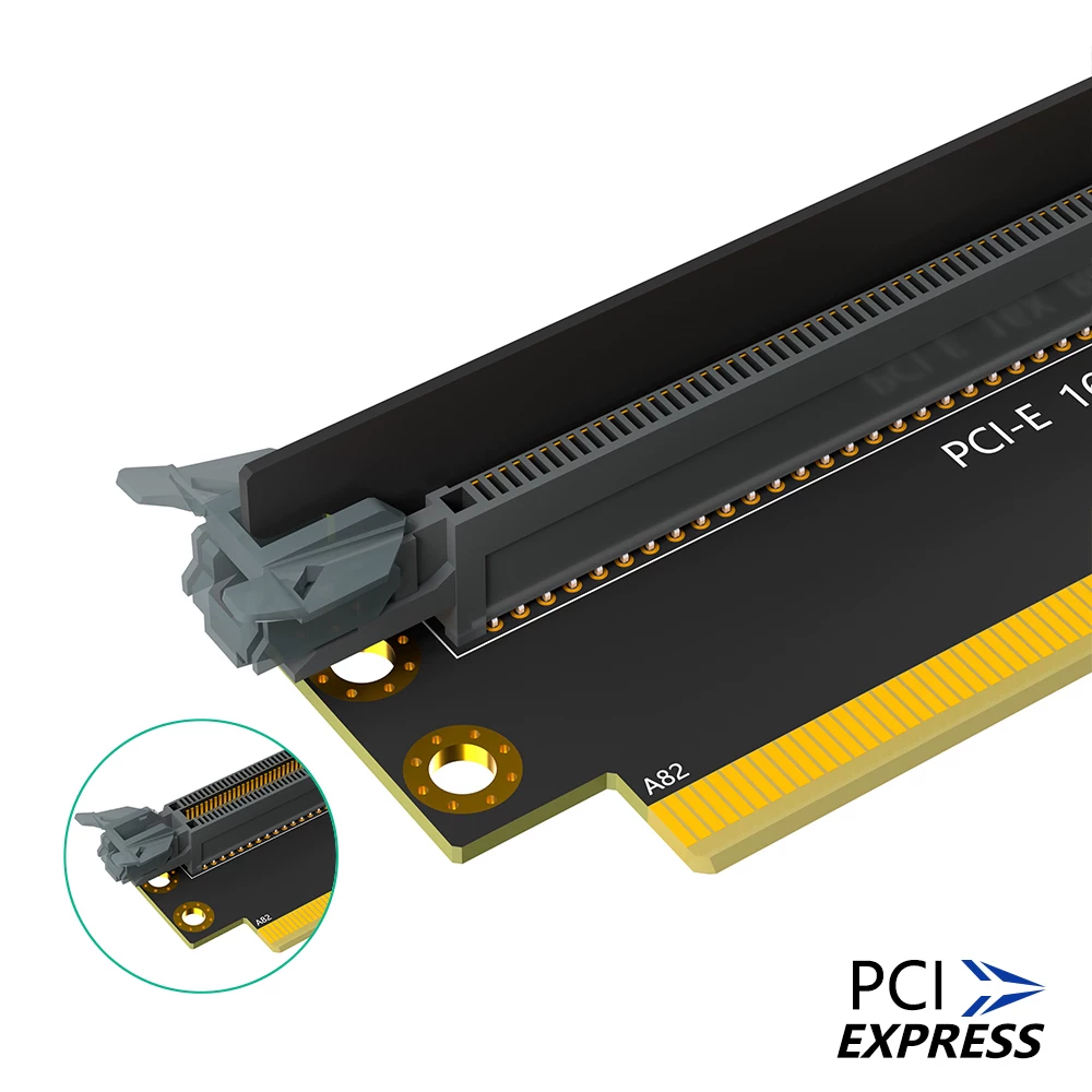 Card đồ họa 1u 2u khung máy tính PCIe x1 x4 x8 x16 card chuyển đổi 90 độ card mở rộng ngược PCIE3.0