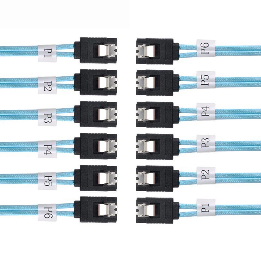 Đầu nối thẳng SATA3.0 8-pack 6-pack cổng nối tiếp 4-pack Cáp dữ liệu ổ cứng thể rắn SSD tốc độ cao 6Gbps 1.5m cm