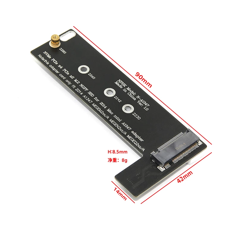 Thích hợp cho thẻ chuyển đổi ổ cứng NVME PCIe M.2 NGFF SSD sang 2014 Apple Mac mini A1347