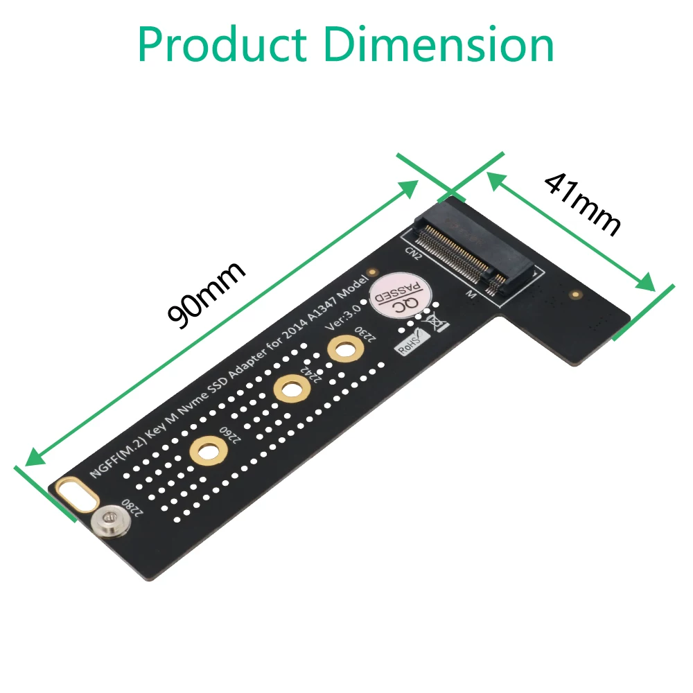 Thích hợp cho thẻ ổ cứng NVMe PCIe M.2 NGFF SSD sang 2014 Apple Mac mini A1347