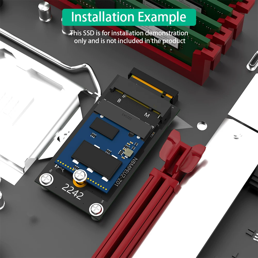 Thẻ bảo vệ giao thức SATA mở rộng M.2 NGFF Thẻ bảo vệ giao thức SATA 2230 đến 2242 Thẻ bảo vệ trạng thái rắn